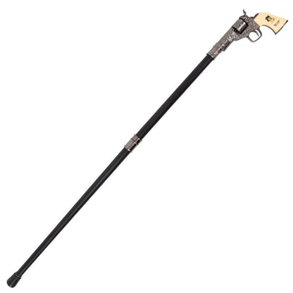 Western Revolver Walking Cane – Unique Pistol Handle for Collectors & Gentlemen