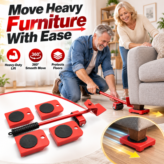 💧 50% Off Now ✨ 💪 Heavy-Duty Furniture Lifter & 360° Moving Sliders Set