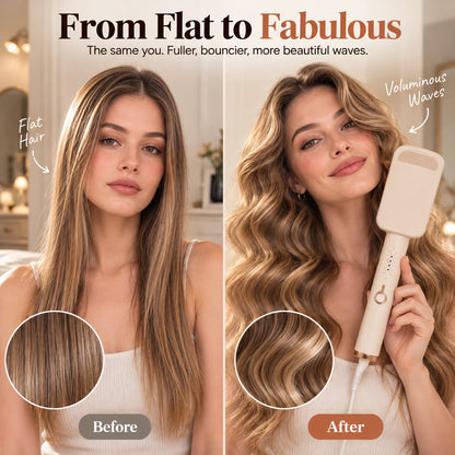 🔥Buy 2 Get 20% OFF🔥⏰32MM Wavy Hair Curler – Big Bouncy Curls, 4 Adjustable Heat Settings & Negative Ion Care – Salon-Quality Styling at Home 💇‍♀️