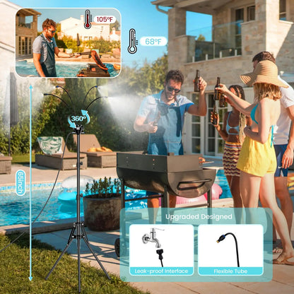 Portable Outdoor Cooling Mist Sprayer Stand