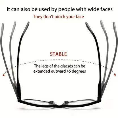 All-Black Progressive Reading Glasses for Seniors Auto-Adjusting Lenses • Clear Indoors & Outdoors • UV & Blue Light Protection