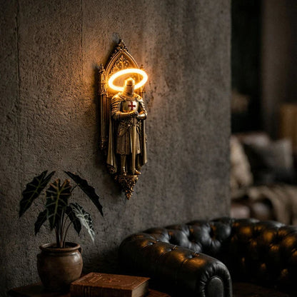 🛡️ Medieval Castle Knight Wall Sconce, Warm Glow Atmospheric Wall Lamp(6*4.5*20cm)⚔️✨