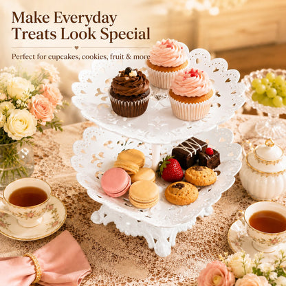 2-Tier Heart-Shaped Serving Stand