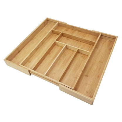 🥢 Bamboo Extendable Kitchen Drawer Organizer