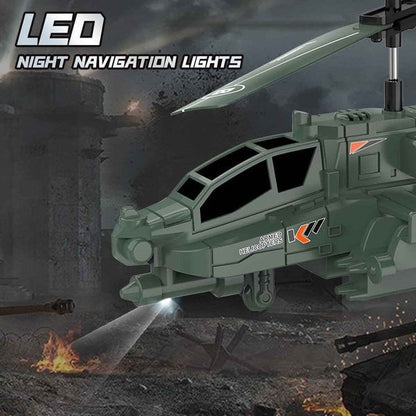 3.5 Channel Military RC Helicopters with LED Light, Altitude Hold, One Key Take Off/Landing
