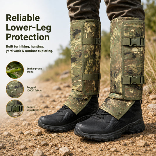 🛡️ 100% Snake Proof! Heavy-Duty Puncture-Resistant Leg Gaiters for Hunting & Hiking 🐍