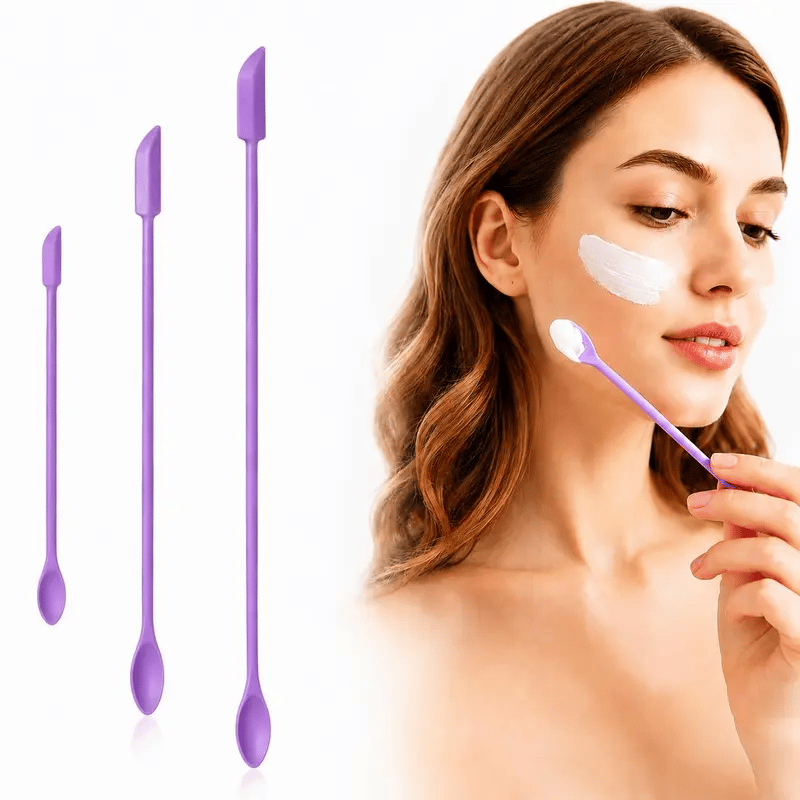 3PCS Silicone Makeup Spatula Mini Cosmetic Scoop