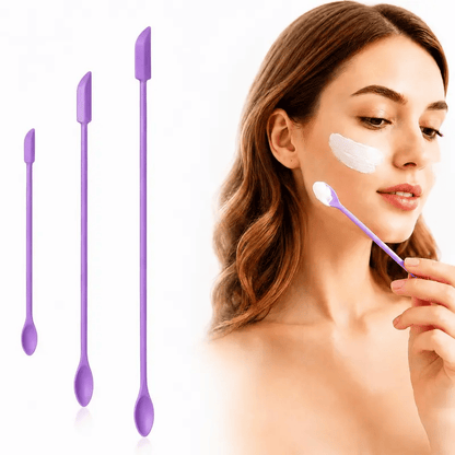 3PCS Silicone Makeup Spatula Mini Cosmetic Scoop