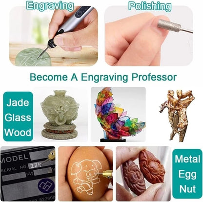 🔥HOT SALE 49% OFF💥✨The Customizer: Turn your creativity into something timeless – Engrave 50+ Surfaces - Beginner Friendly - Rechargeable - Free 30 Bits & Mastery Guide