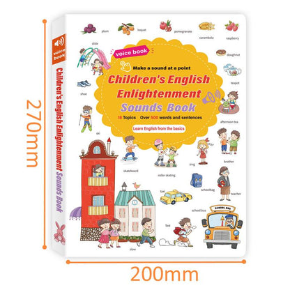 📚 500-Word Audio Learning Book for Toddlers – Tap & Master Vocabulary Across 18 Everyday Topics! 🎧✨