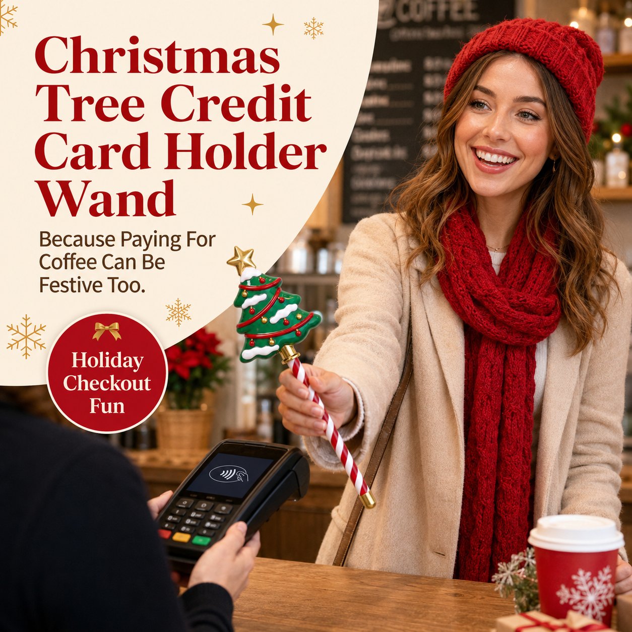 Christmas Tree Credit Card Holder Wand