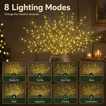 Pre-Lit Evergreen Branch Lights