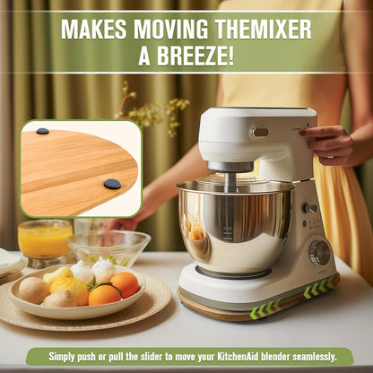 BUY 2 SAVE 5% FREE SHIPPING🔥🔥 Handmade Bamboo Mixer Mobile Tray, Waterproof, Anti-Slip & Corrosion-Resistant