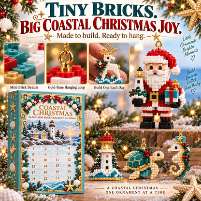 ✨ 🌊 Coastal Christmas 24-Day Mini Brick Ornament Advent Calendar