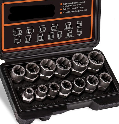14 Pieces Impact Bolt & Nut Remover Set