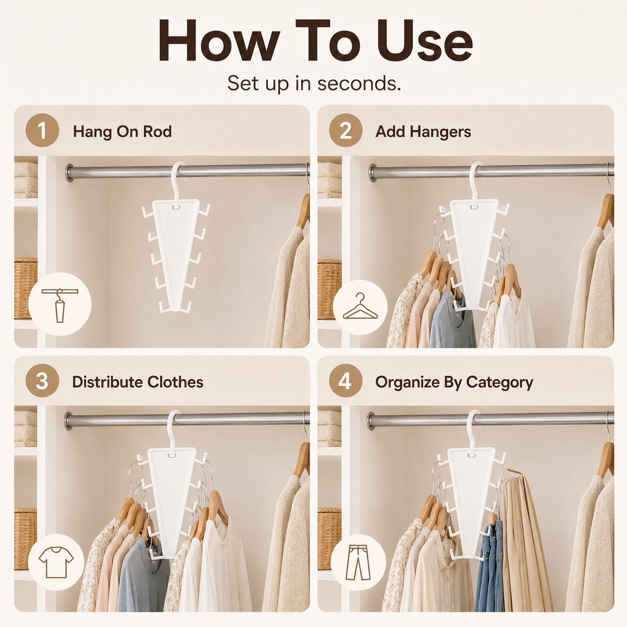Multi-Layer Closet Hanger Organizer