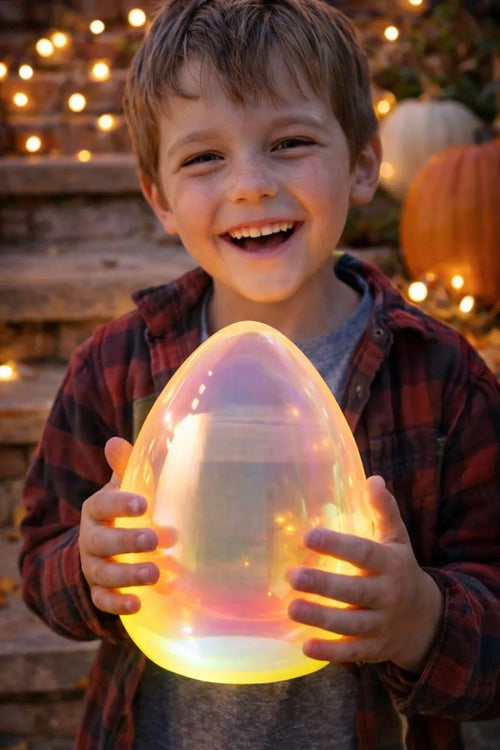 🎁Easter Decor - Glowing Pearlescent Glass Egg Trio