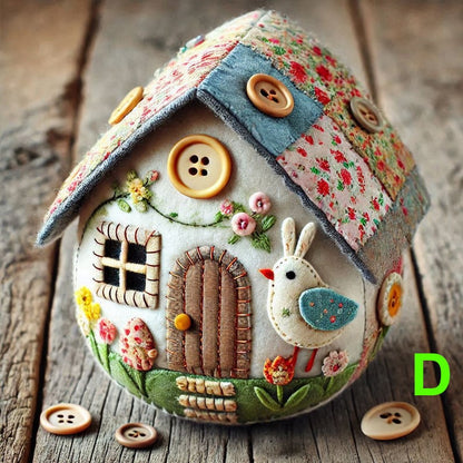 🏡LAST DAY SAEL 49% OFF!!✨🥚Patchwork Felt Egg House DIY Kit