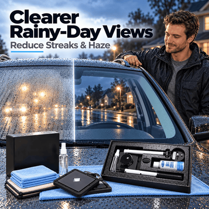Dual Magnetic Car Windshield Cleaner | Streak-Free Auto Glass Cleaning Kit