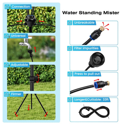 Portable Outdoor Cooling Mist Sprayer Stand