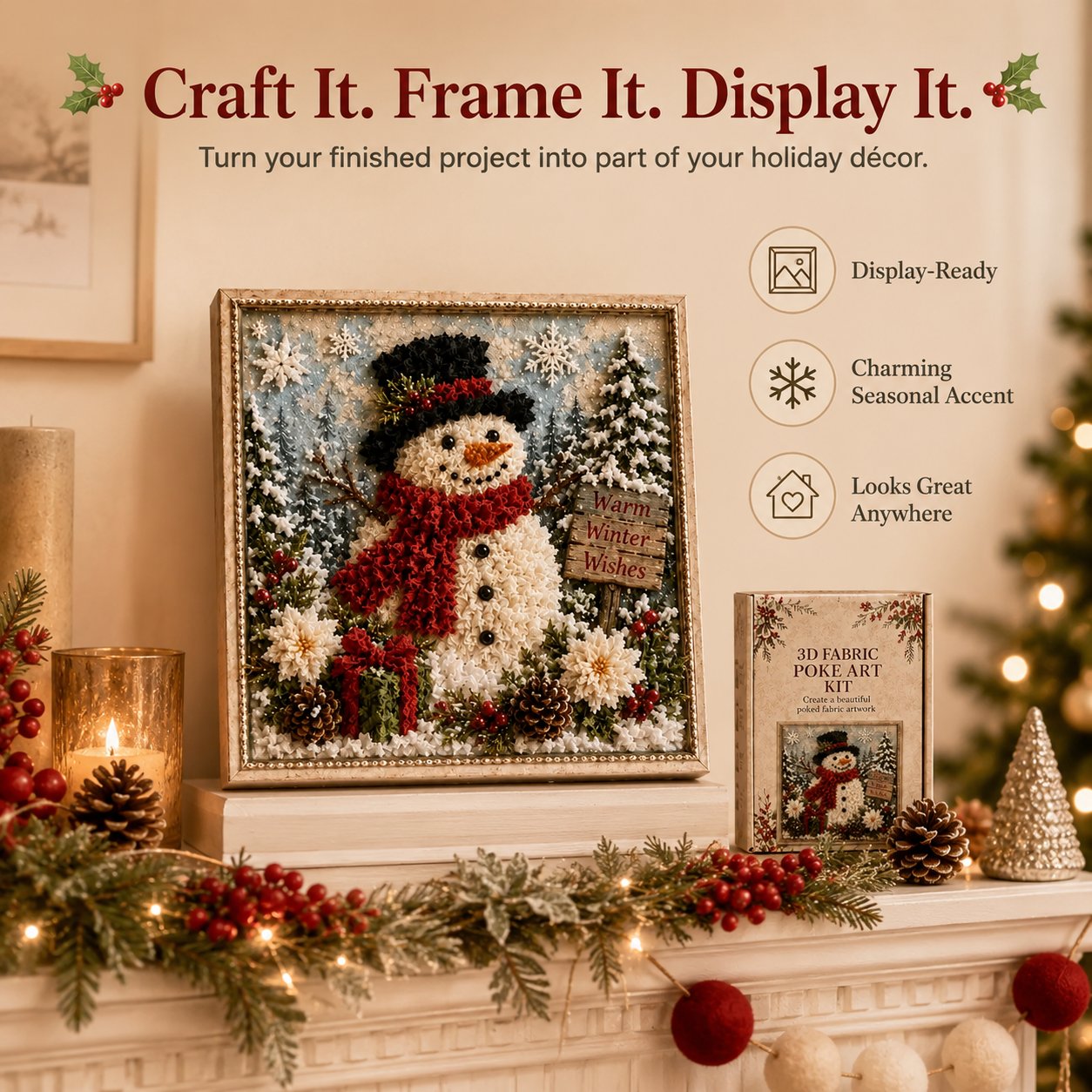 3D Snowman Christmas Art Kit
