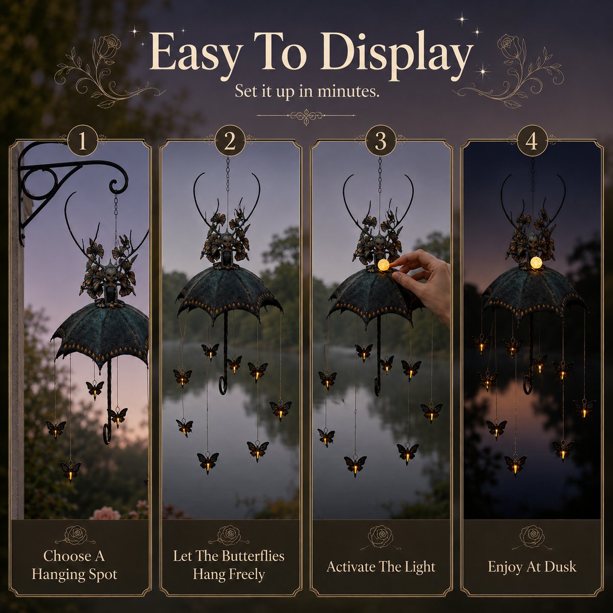 Gothic Fairy Umbrella Hanging Mobile