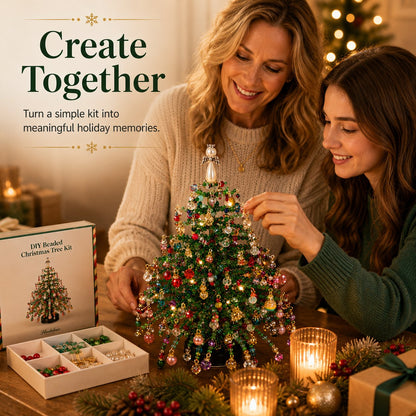 🎄✨ DIY Beaded Christmas Tree Kit – 🎅Create Your Own Sparkling Holiday Decoration
