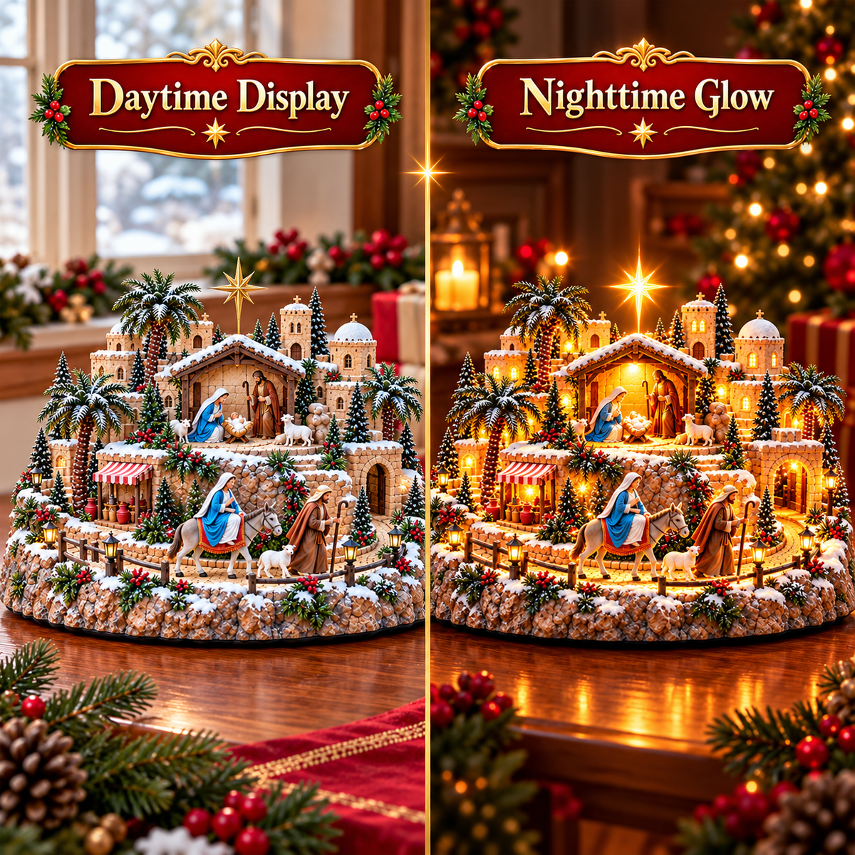 🔥Last Day 50%✝️🌙 Road to Bethlehem™ | Lighted Holy Journey Christmas Village