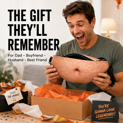 😂 Realistic Beer Belly Fanny Pack – Funny Hidden Waist Bag & Gag Gift