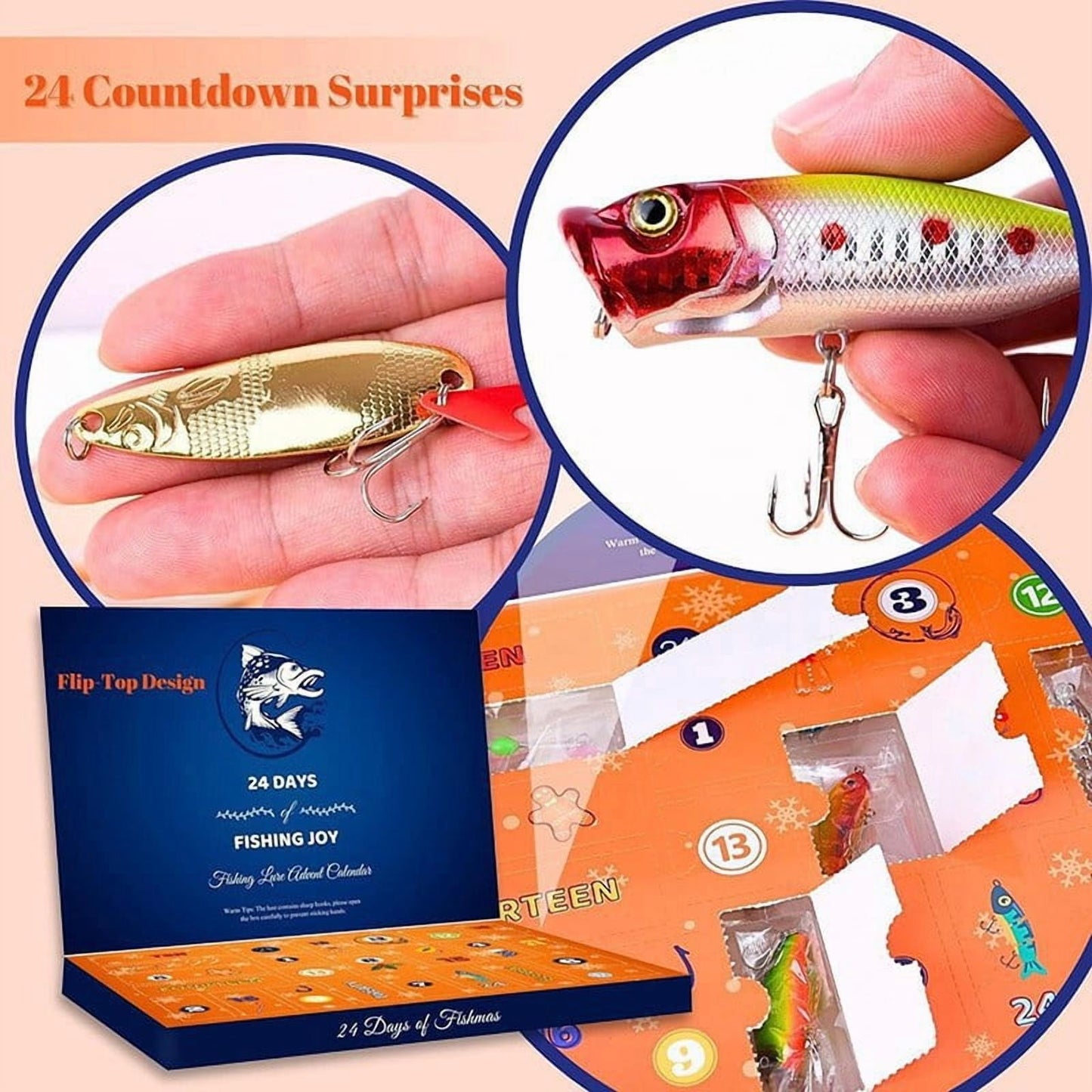 🔥 Limited-Time 50% OFF✨Christmas Advent Calendar 2026 Fishing Lures Set