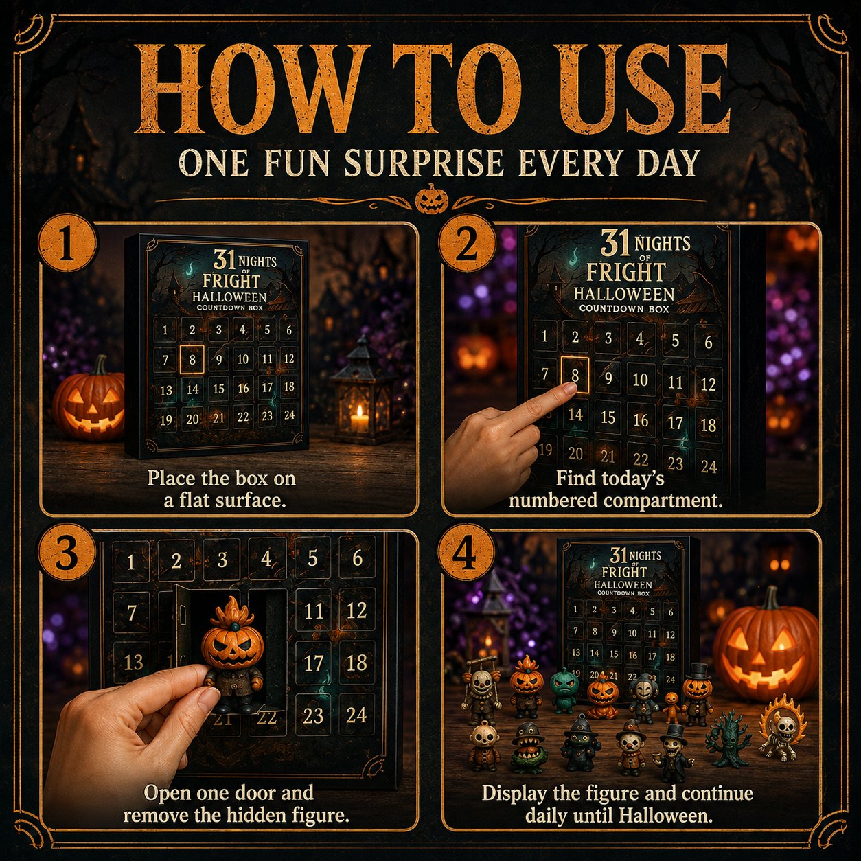 31 Nights of Fright Halloween Countdown Box