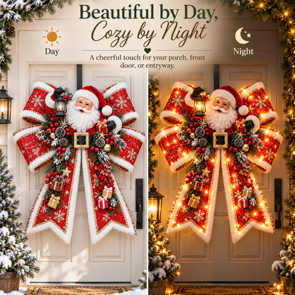 🔥 LAST DAY 49% OFF🎀🎄 Christmas Magic Bow Door Hangers – Oversized Light-Up Holiday Bows in 6 Festive Styles