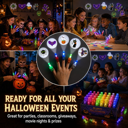 36PCS Halloween LED Projection Rings