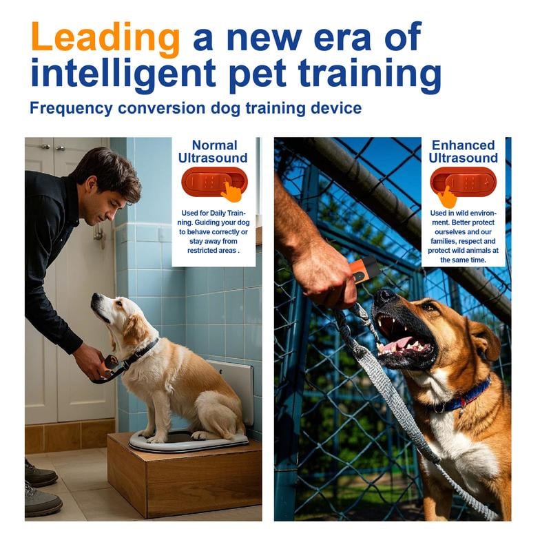 (🎁Last Day 49% OFF)🐶🔇Professional Sonic Emitters Dog Training Tool,Dog Bark Deterrent Device with LED Flashlight