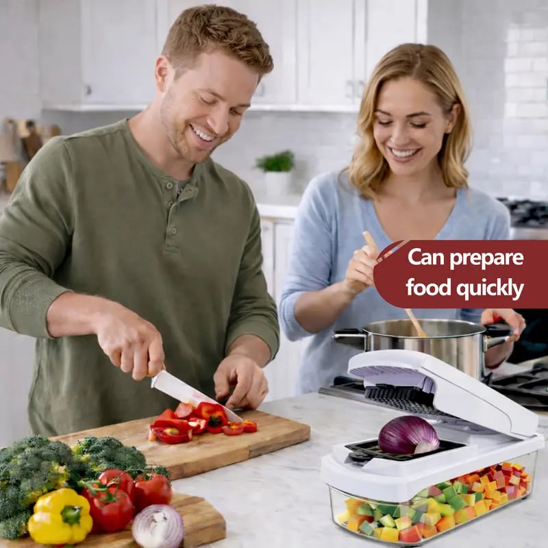 49% OFF This Week Promotions🥕🥕15-in-1 Vegetable Chopper- Multifunctional Food Chopper,Professional Onion Chopper with 8 Blades✨