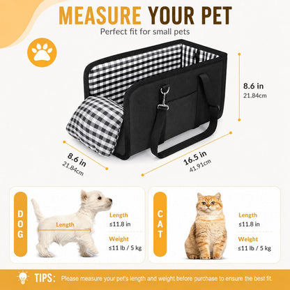 🐾 50% OFF Center Console Pet Booster Seat – Cozy Travel Seat for Small Dogs & Cats 🚗