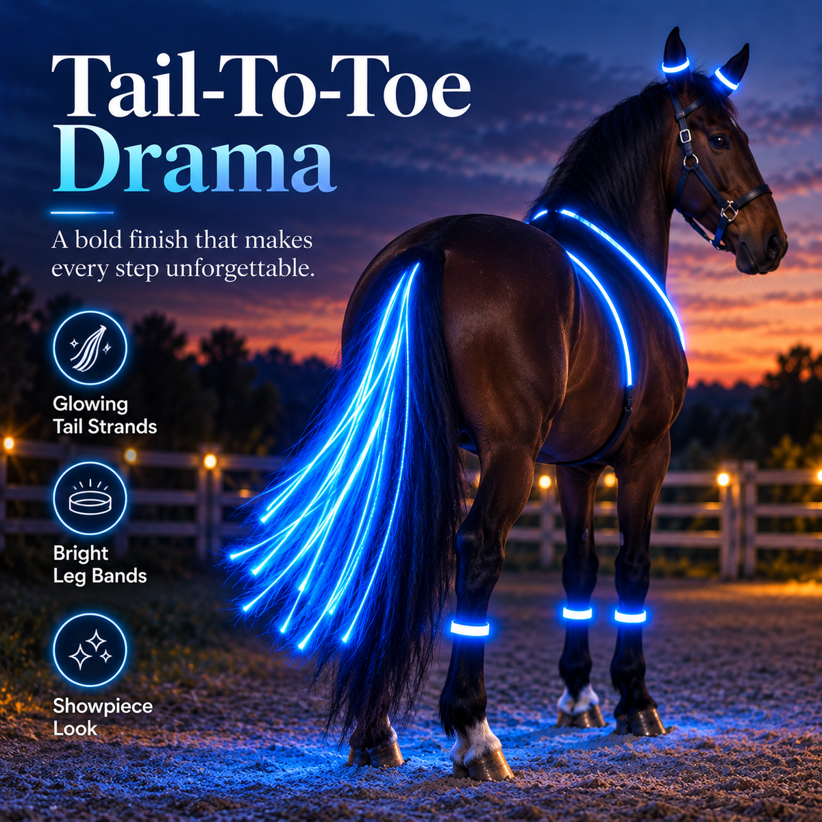Light Up Every RideLED Horse Riding Visibility Light Set