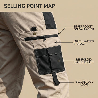 Ahlet™ Indestructible Tactical Pants - Ripstop & Water-Resistant Work Cargoes