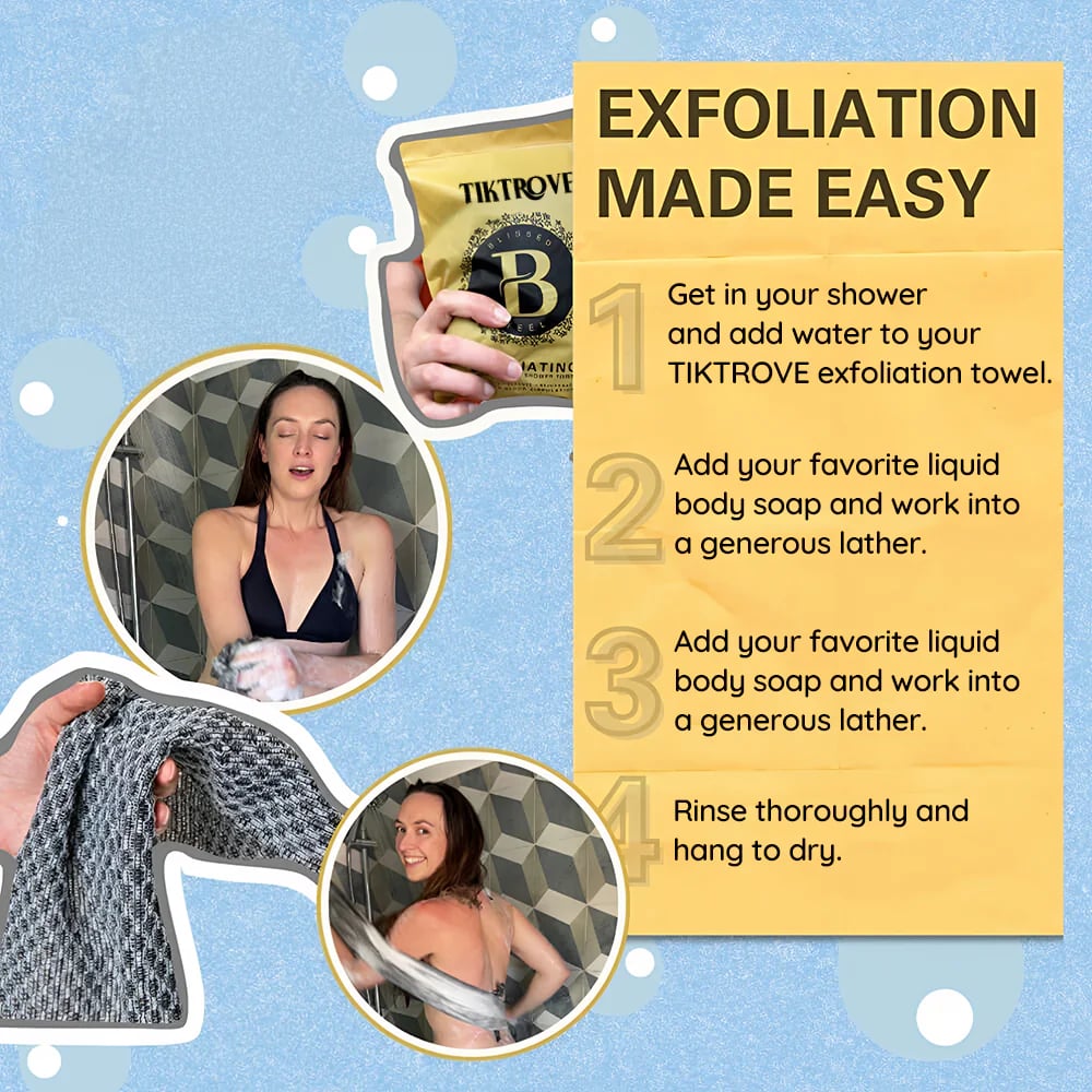 Exfoliating Antibacterial Shower Towel🧼