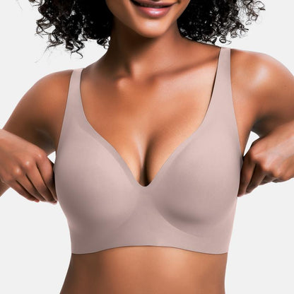 Buy 2 Free Shipping💜💜Jelly Wireless Womens Comfortable Wireless Bras Push Up Bralettes Seamless Tshirts Bras Deep V Everyday Bras