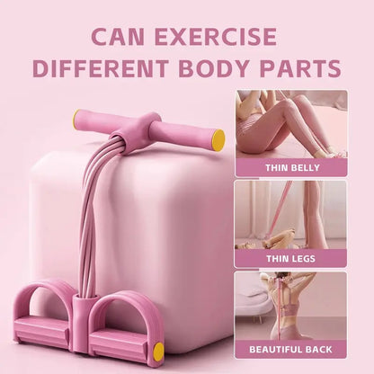 Multifunction Pedal Resistance Trainer with 6 Tubes