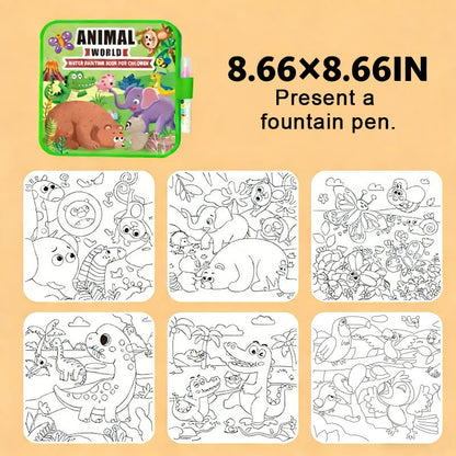 🖼️Beginner-Friendly- 🎨Toddler Watercolor Coloring & Doodle Book - A Fun, Mess-Free Creative Activity