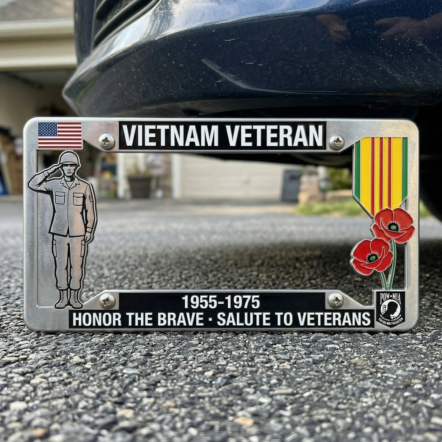 🎖️❤️Vietnam Veteran Tribute License Plate Frame