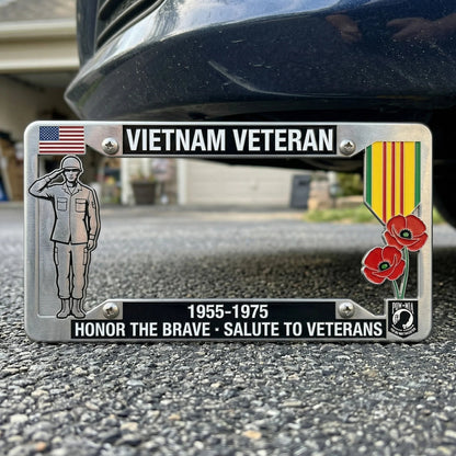 🎖️❤️Vietnam Veteran Tribute License Plate Frame