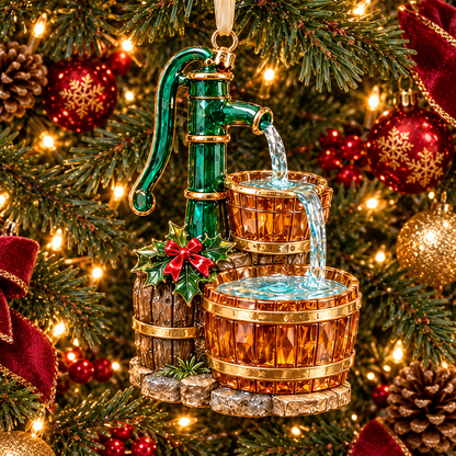 Vintage Crystal Fountain Christmas Ornaments – 6-Piece Enchanted Water Fountain Collection | Elegant Holiday Decorations & Unique Christmas Gifts 🎄✨