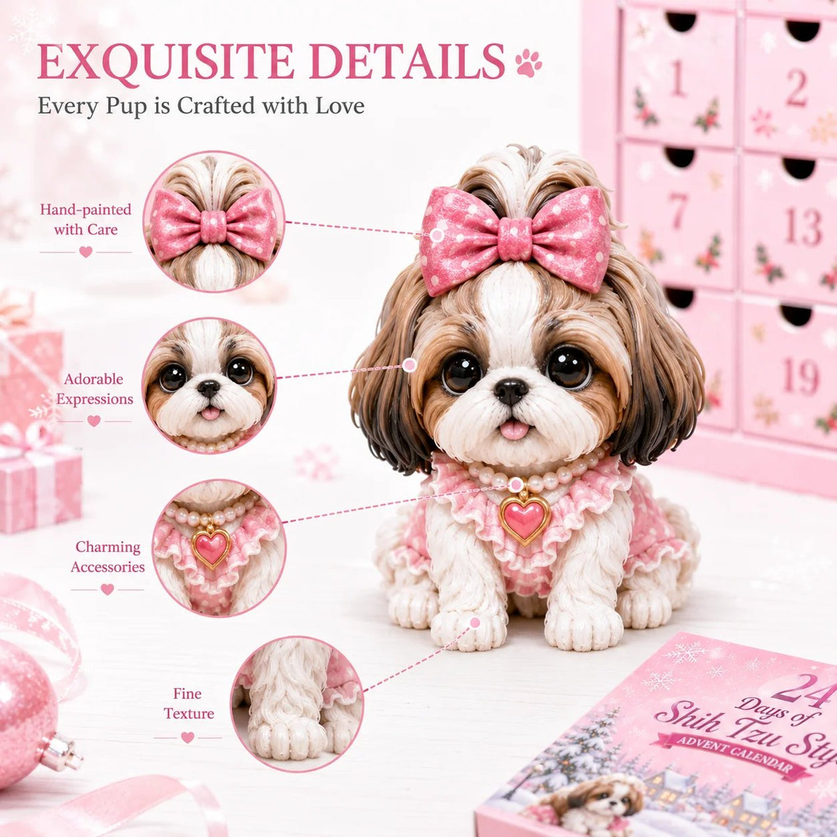 ⏰Limited Stock 50% OFF - 🎀24 Days of Shih Tzu Style Advent Calendar – 24 Unique Shih Tzu Collectibles ✨🐾