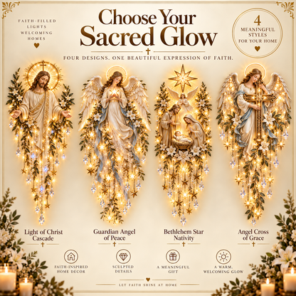 🔥Last Day 49% Off✝️Jesus, Angel & Nativity Lighted Wall Light Décor