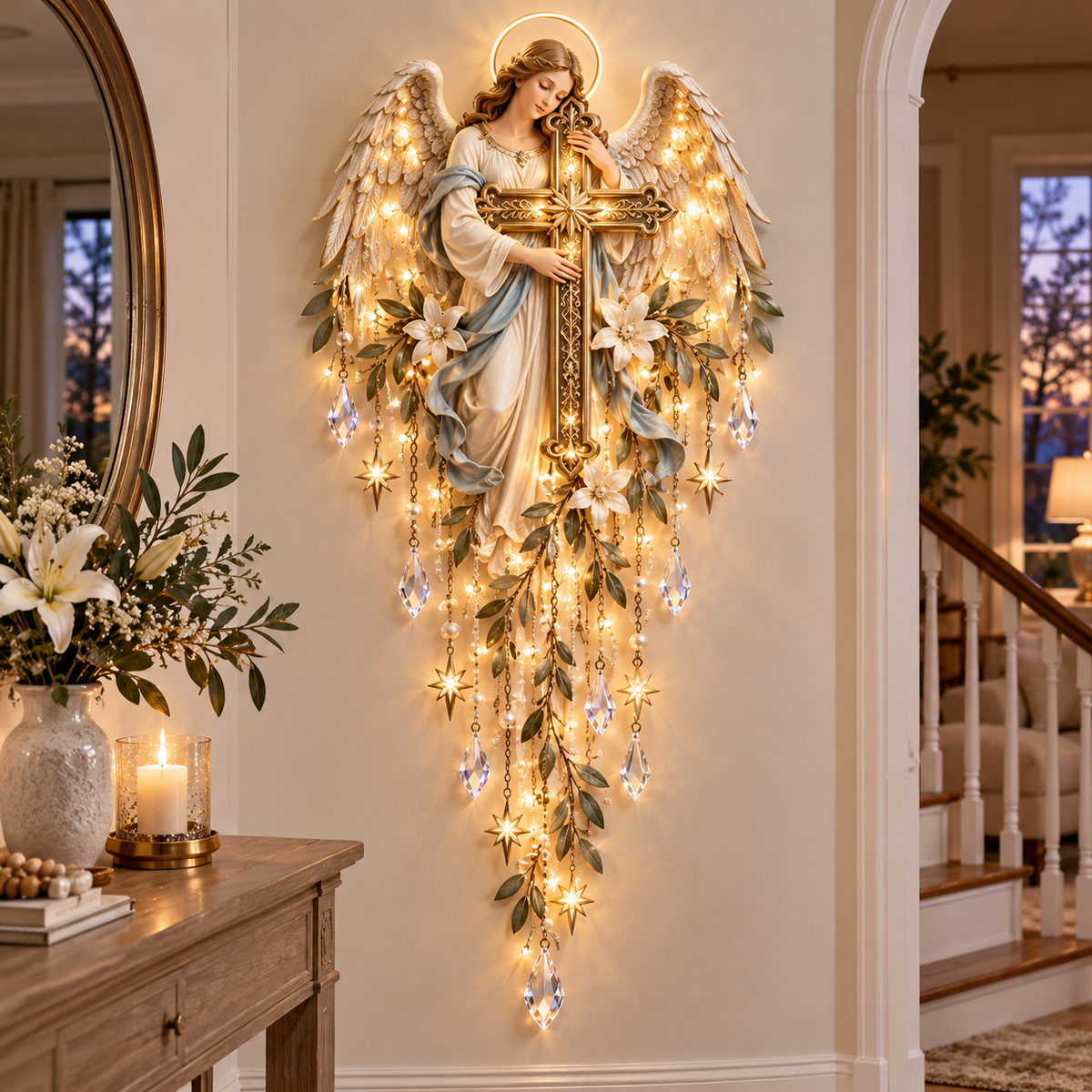 🔥Last Day 49% Off✝️Jesus, Angel & Nativity Lighted Wall Light Décor