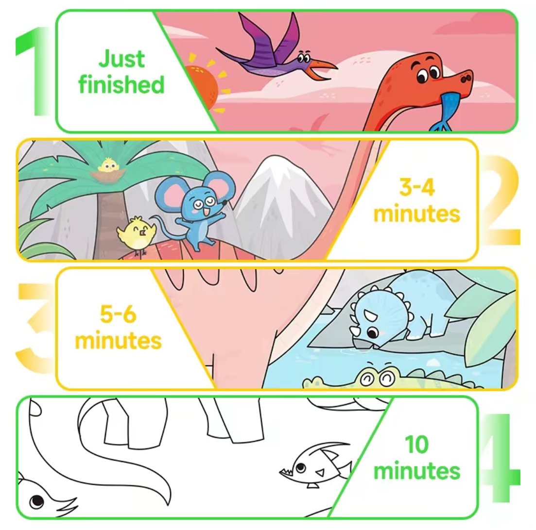 🖼️Beginner-Friendly- 🎨Toddler Watercolor Coloring & Doodle Book - A Fun, Mess-Free Creative Activity