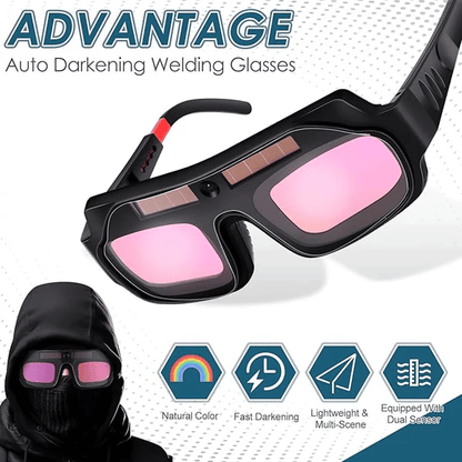 🎁Solar Auto-Darkening Welding Goggles🎁 – Eye Protection with Smart Light Control